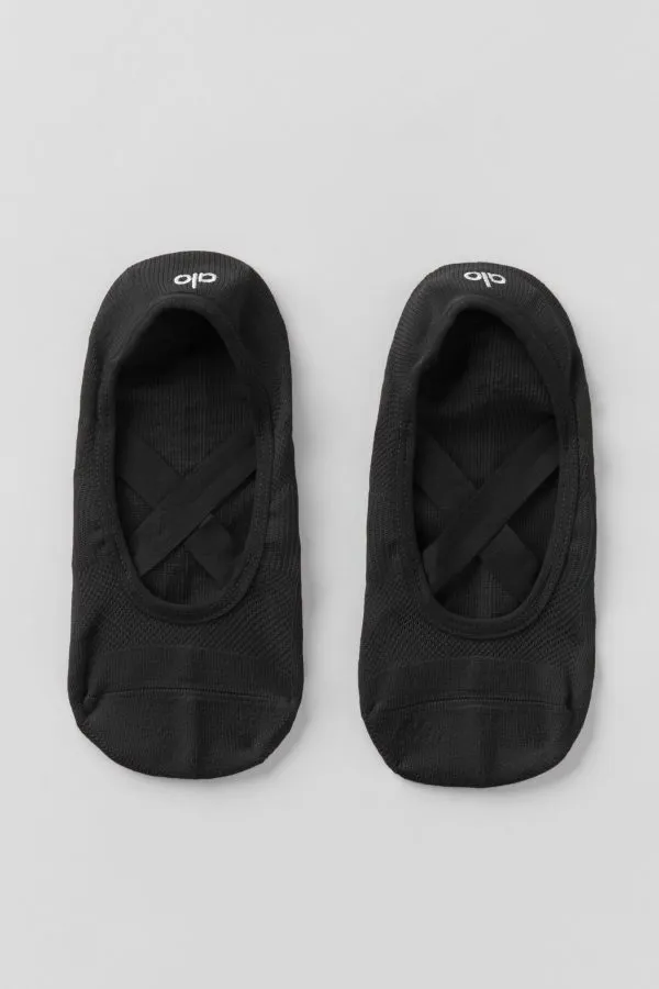 Damen Pivot Barre Socken - Schwarz