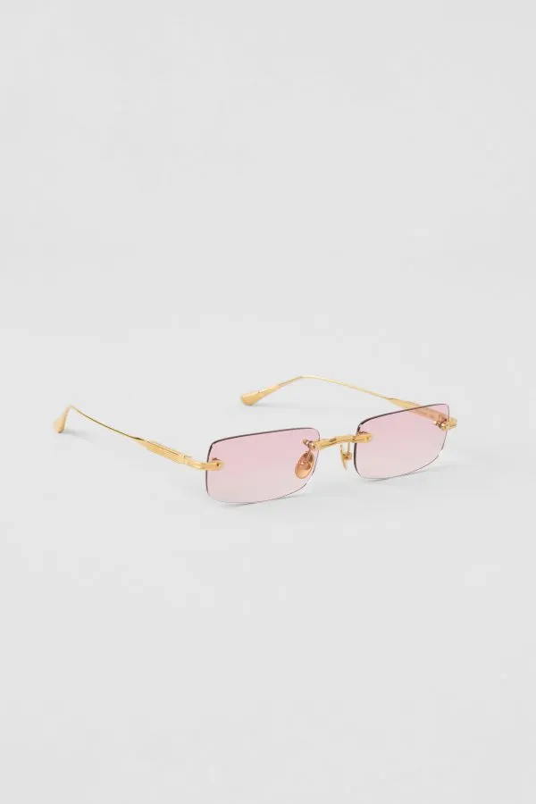 Wire Sonnenbrille - Gold/Rosa Verlauf