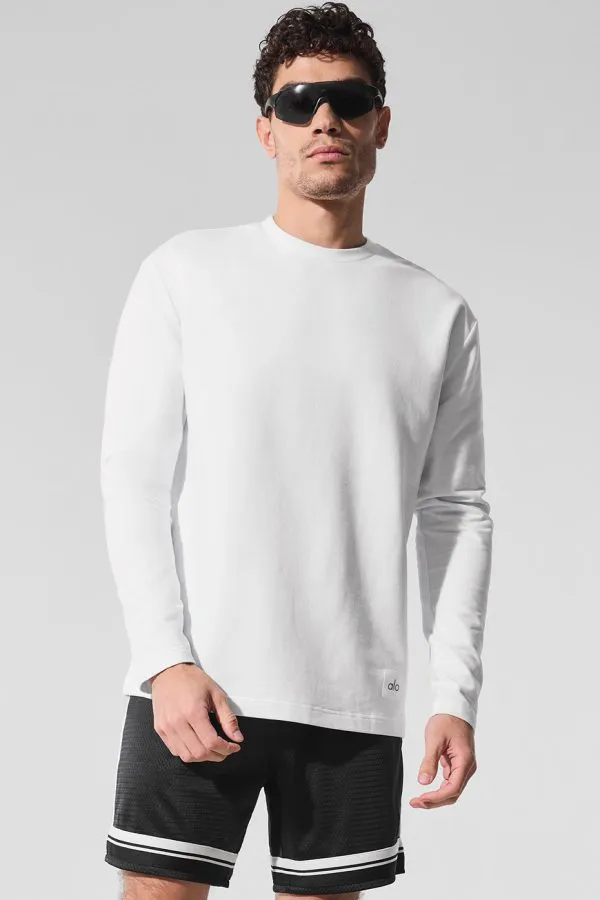 Double Take Langarm-Rundhalsshirt - Weiß