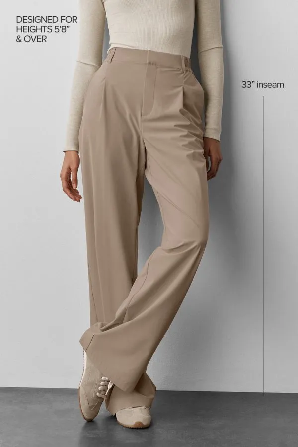 High-Waist Pursuit Hose (Lang) - Kiesgrau
