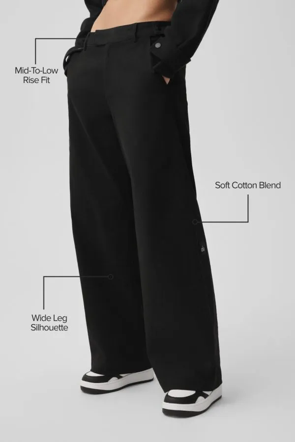 High Road Hose mit geradem Bein - Schwarz
