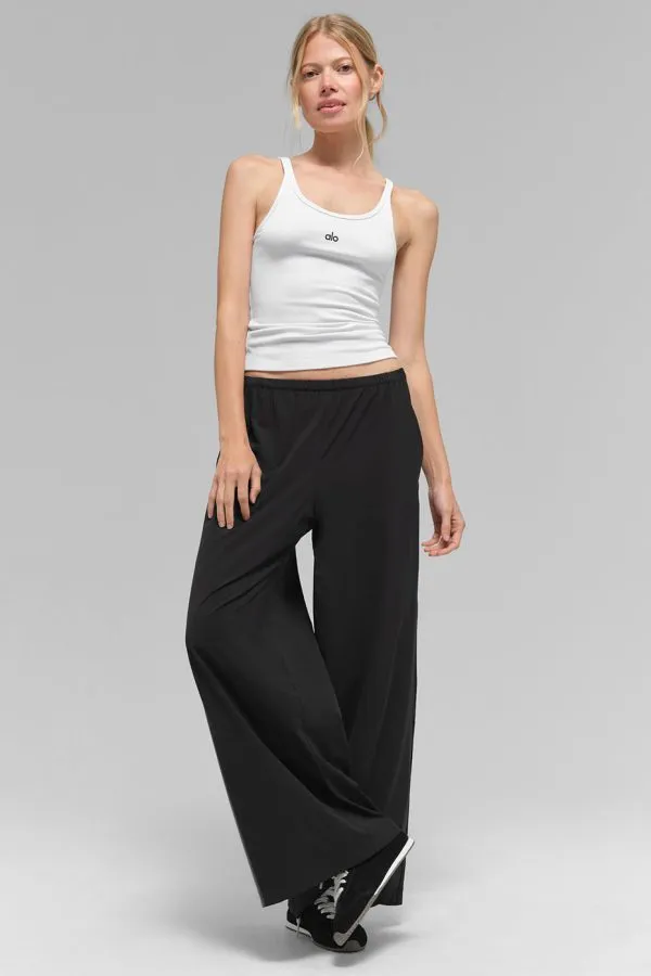 Breezy Hose mit weitem Bein (Normal) - Schwarz