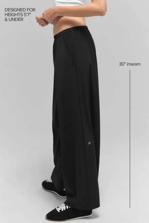 Breezy Hose mit weitem Bein (Normal) - Schwarz