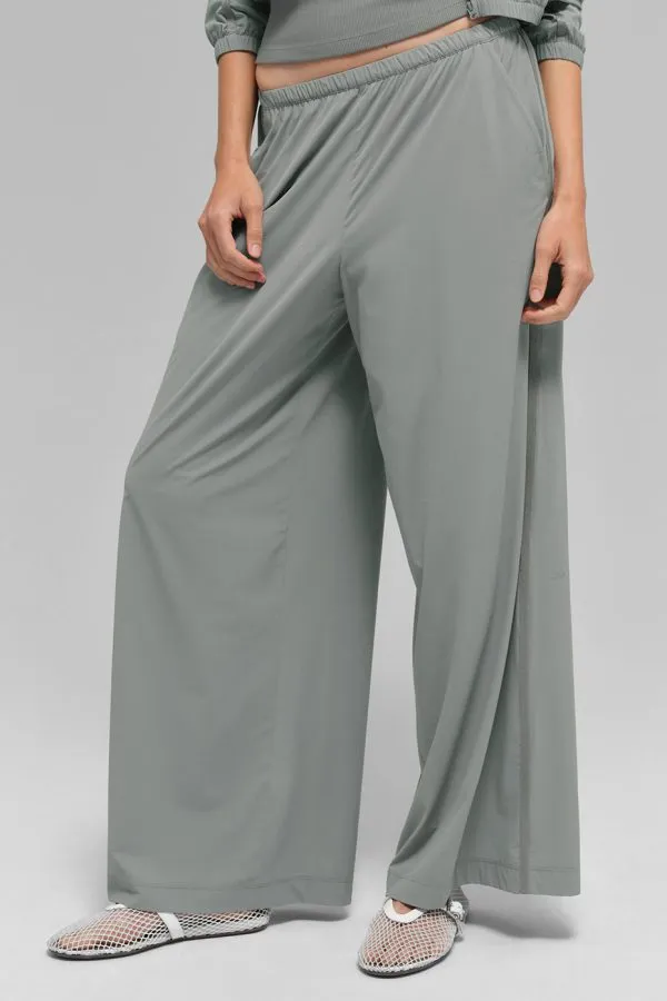 Breezy Hose mit weitem Bein (Normal) - Mondgrau